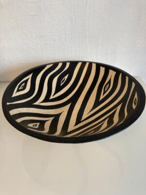 Zebra wooden salad bowl