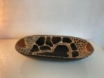 Oval wooden bowl