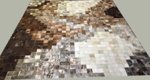 Predesigned Mat Random Brown & White & Grey